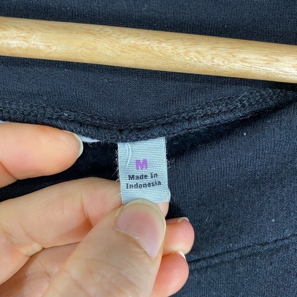 Athleta: Zipper Lightweight Pullover Sweatshirt Modal Spandex Black Size Medium - Picture 4 of 6